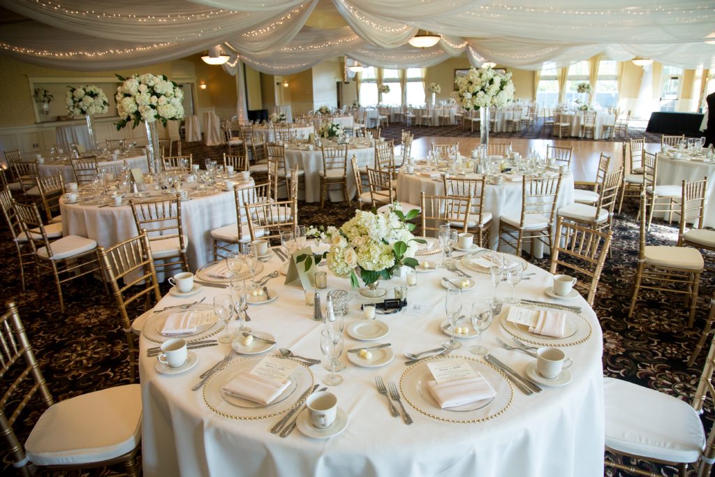 close up of table set up for a wedding