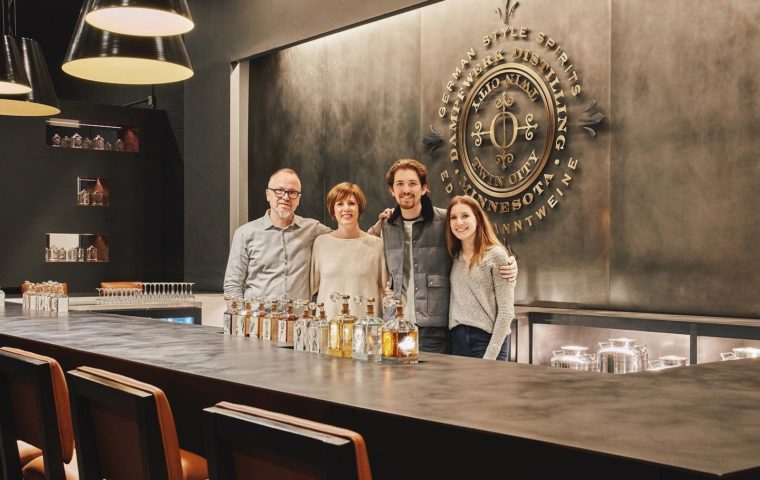 the owner's family behind the bar