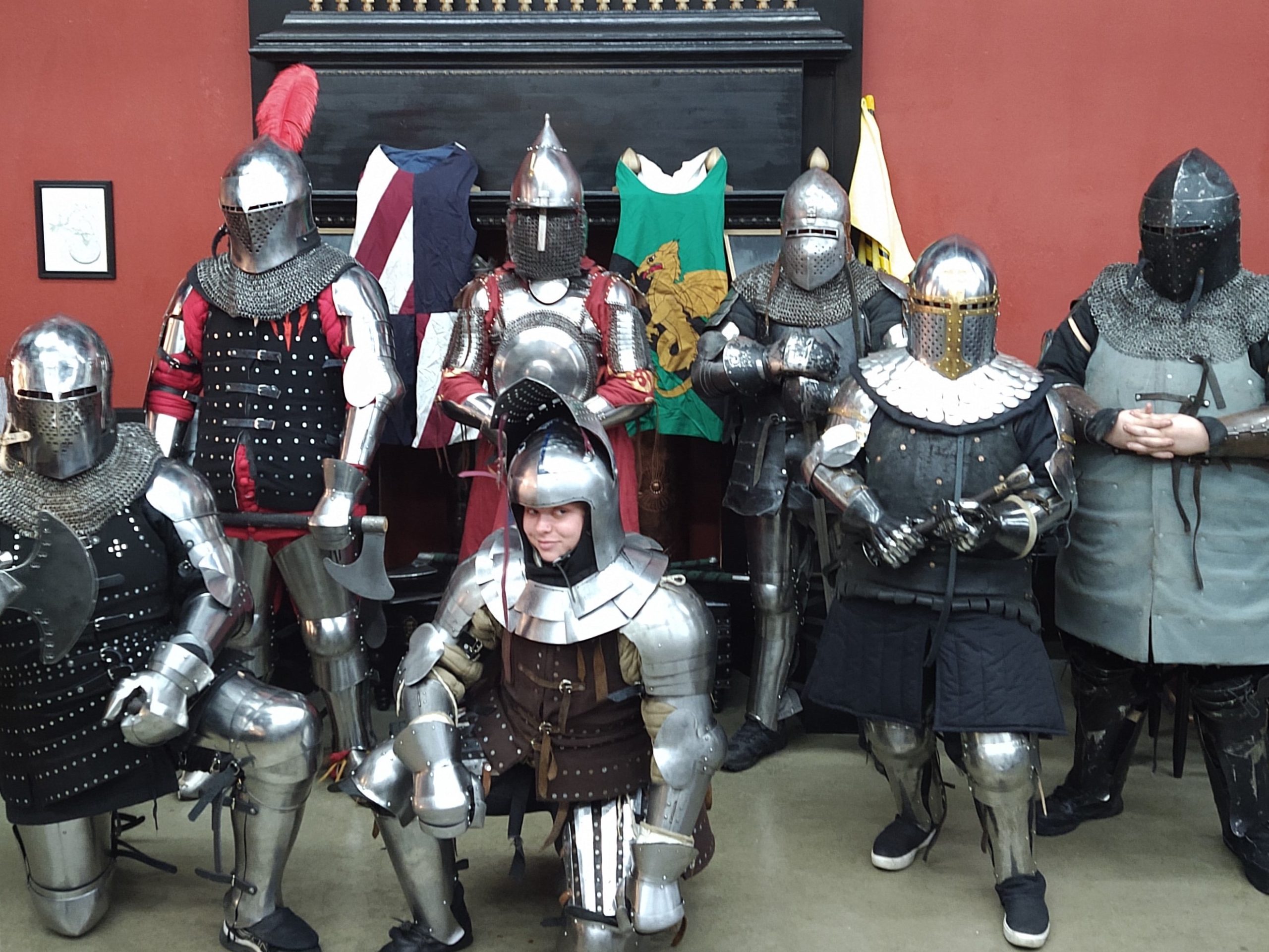 People dressed as knights in armor