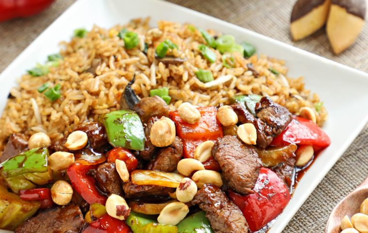 Kung Pao Beef with fried rice