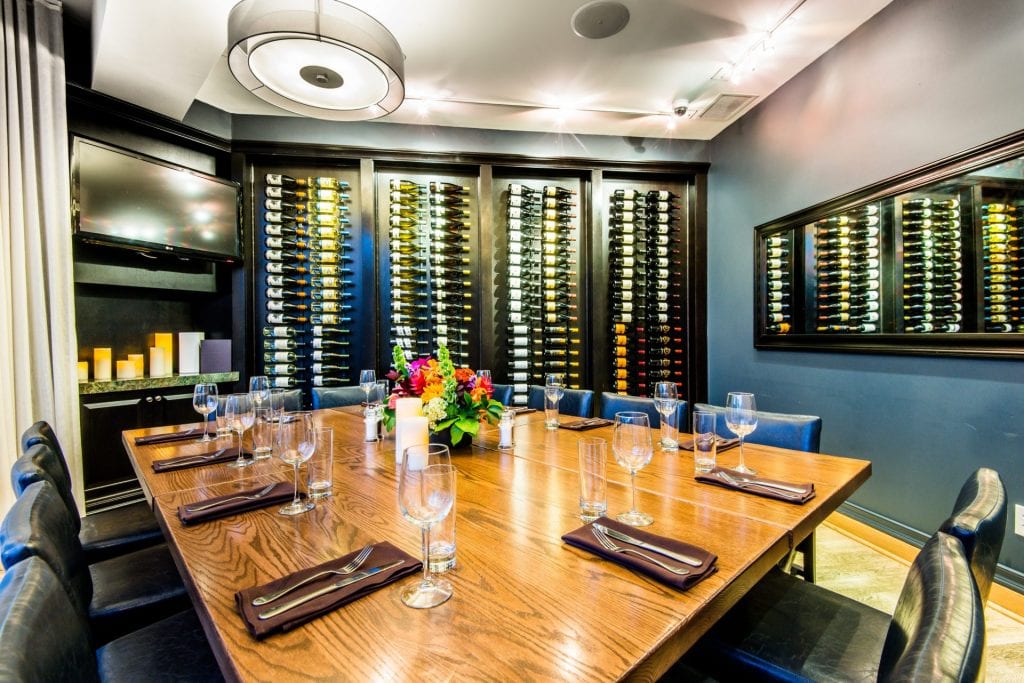 private dining with square configuration
