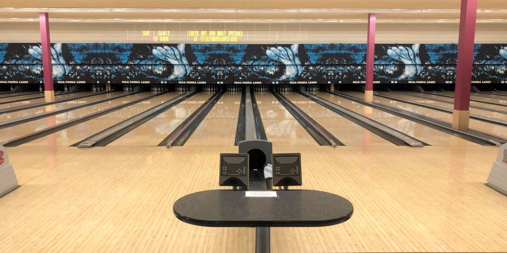 empty bowling alley