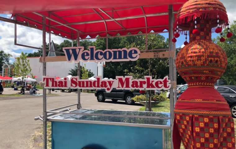Thai Sunday Market welcome sign