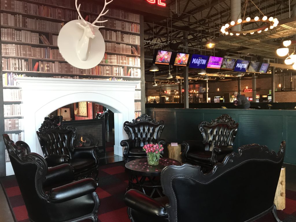lodge seating area of Punch Bowl