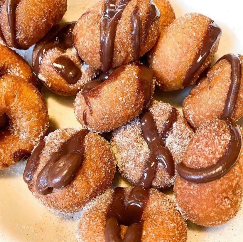 donuts with chocolate ganache
