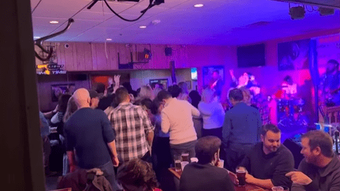 people dancing to a live band at Schullers Tavern